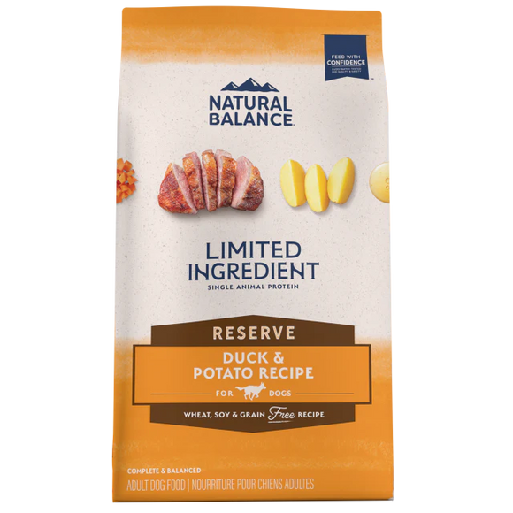 Natural Balance Limited Ingredient Reserve Grain Free Duck & Potato Recipe Dry Dog Formula