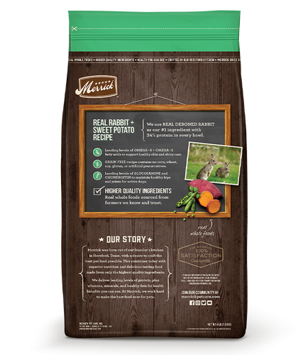 Merrick Grain Free Rabbit & Sweet Potato Recipe Dry Dog Food