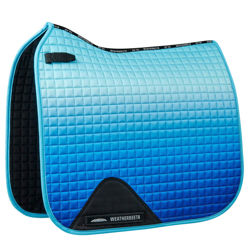 WEATHERBEETA PRIME OMBRE DRESSAGE SADDLE PAD OCEAN BREEZE FULL