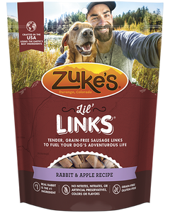 Zukes Lil' Links Grain Free Rabbit and Apple Recipe for Dogs