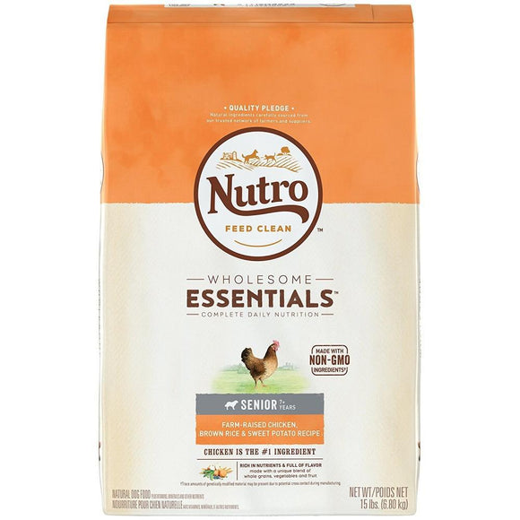 Nutro Wholesome Essentials Senior Chicken, Whole Brown Rice and Sweet Potato Formula Dry Dog Food