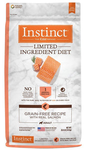 Nature's Variety Instinct Limited Ingredient Adult Diet Grain Free Real Salmon Recipe Natural Dry Dog Food