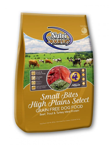 NutriSource Grain Free High Plains Select Small Bites Dry Dog Food