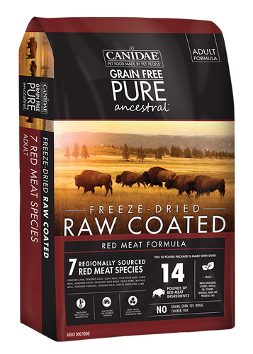 Canidae PURE Ancestral Grain Free Red Meat recipe with Lamb, Goat, & Wild Boar Raw Coated Dry Dog Food