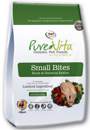 PureVita Small Bites Duck & Oatmeal Recipe Dry Dog Food