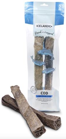 Icelandic+ Hand Wrapped Cod Skin Long Chew Stick Dog Treats