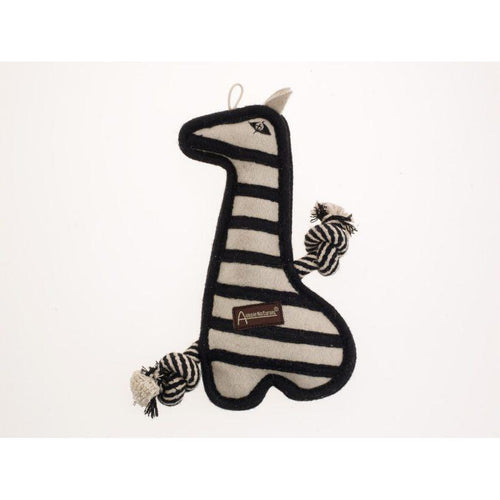 Aussie Naturals Tuff Mutts Zebra Dog Toy