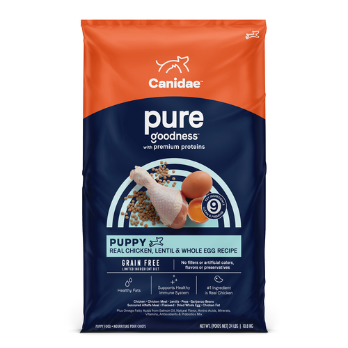 Canidae PURE Grain Free, Limited Ingredient Dry Puppy Food, Chicken, Lentil and Whole Egg